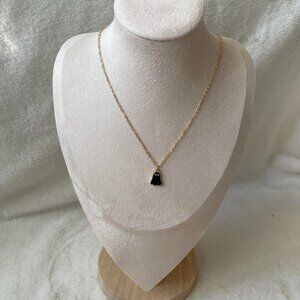 Black Halloween ghost necklace
